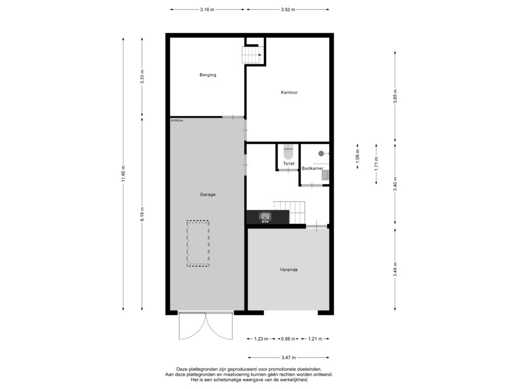 Bekijk plattegrond van Schuur Begane Grond van Pelikaanstraat 16