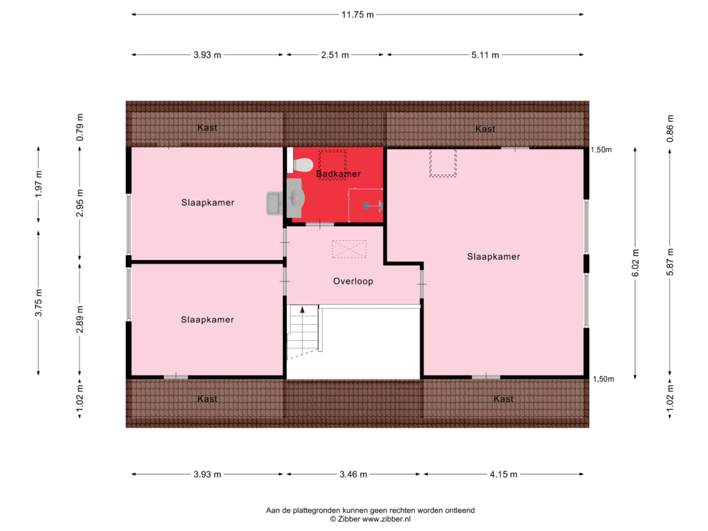 Bekijk plattegrond van Eerste Verdieping van Gysbert Japiksstrjitte 4