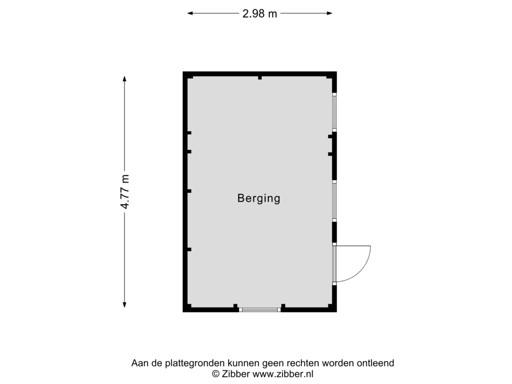 Bekijk plattegrond van Berging van Gysbert Japiksstrjitte 4