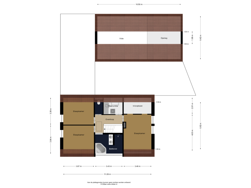 View floorplan of EERSTE VERDIEPING of Gever 11