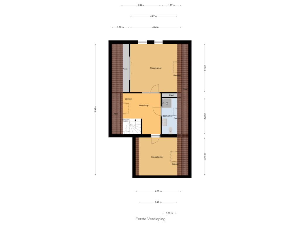 Bekijk plattegrond van Eerste Verdieping van Dorpsstraat 65