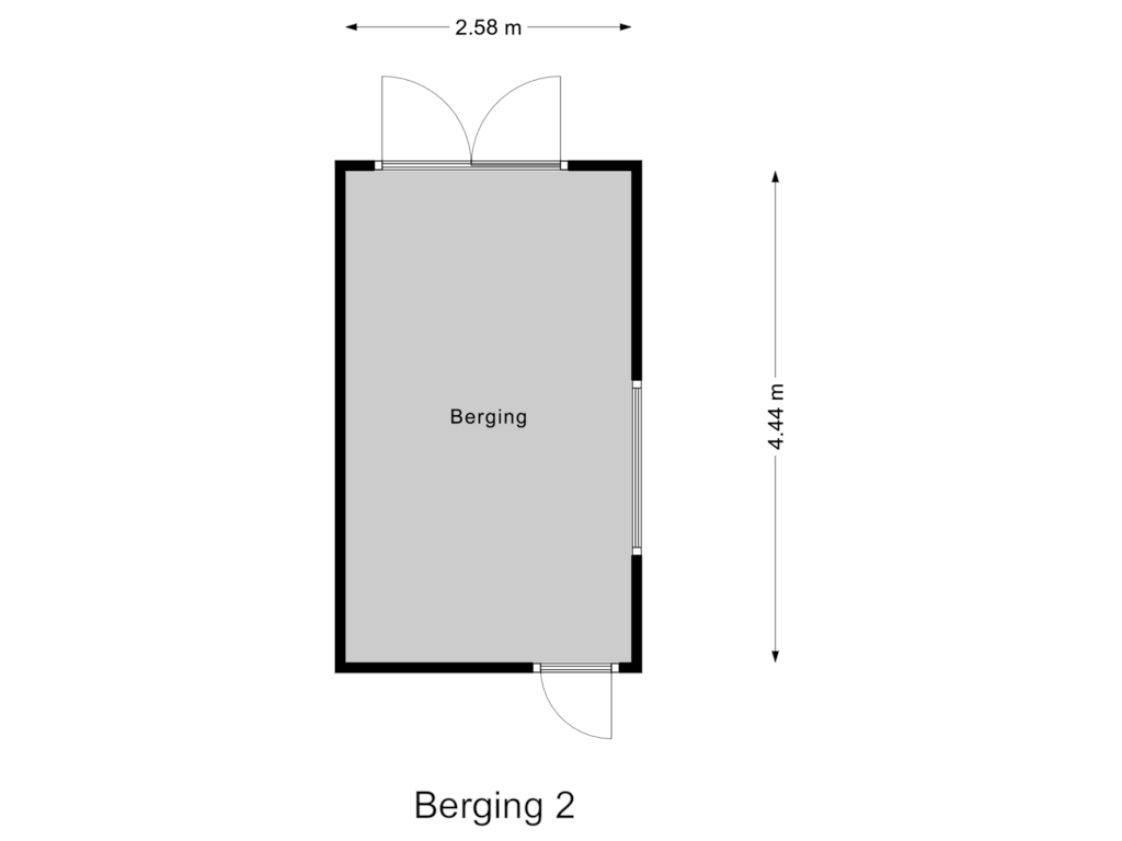 Bekijk plattegrond van Berging 2 van Dorpsstraat 65