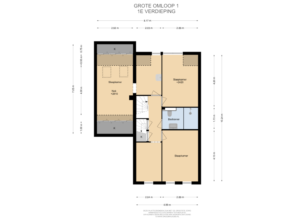 Bekijk plattegrond van 1E Verdieping van Grote Omloop 1