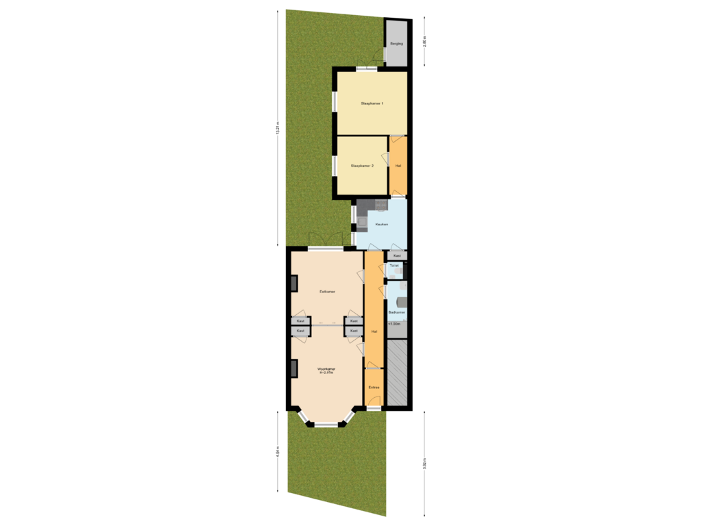 View floorplan of Situatie of Terweeweg 134