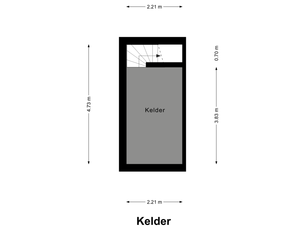 View floorplan of Kelder of Roermondseweg 25