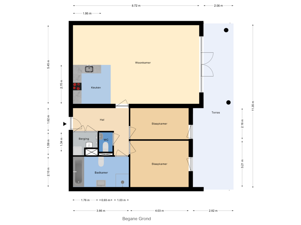 Bekijk plattegrond van Begane Grond van Elisabethhof 67