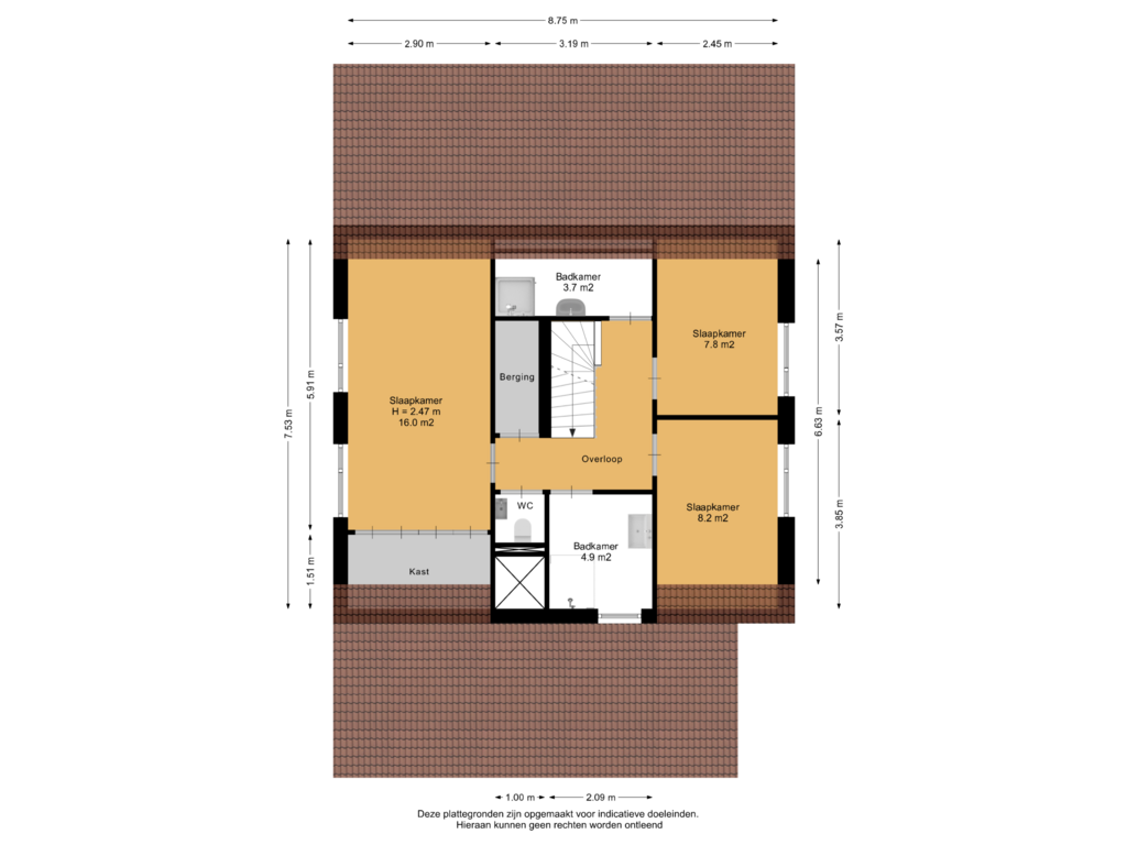 Bekijk plattegrond van 1e Verdieping van Stippelzegge 3