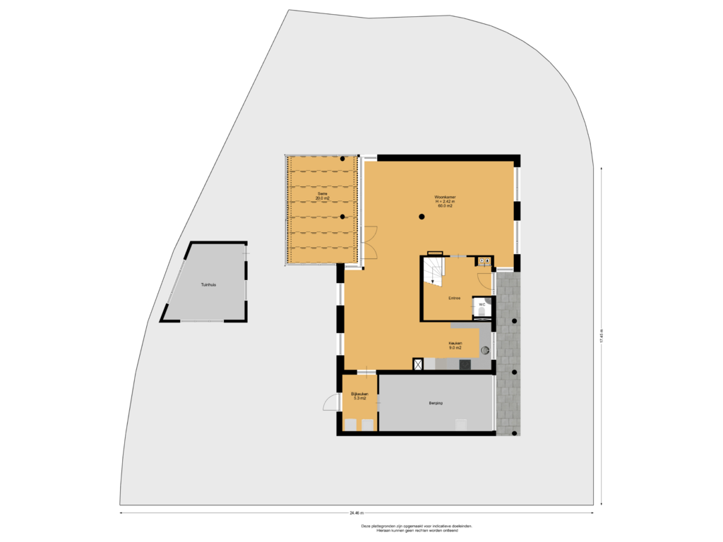 Bekijk plattegrond van Begane Grond Met Kavel van Stippelzegge 3