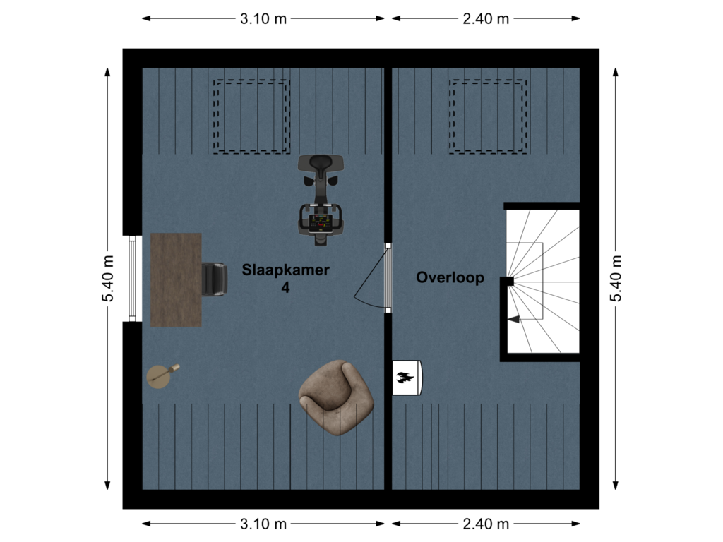 View floorplan of Floor 2 of Andriëtte Peereboom 11