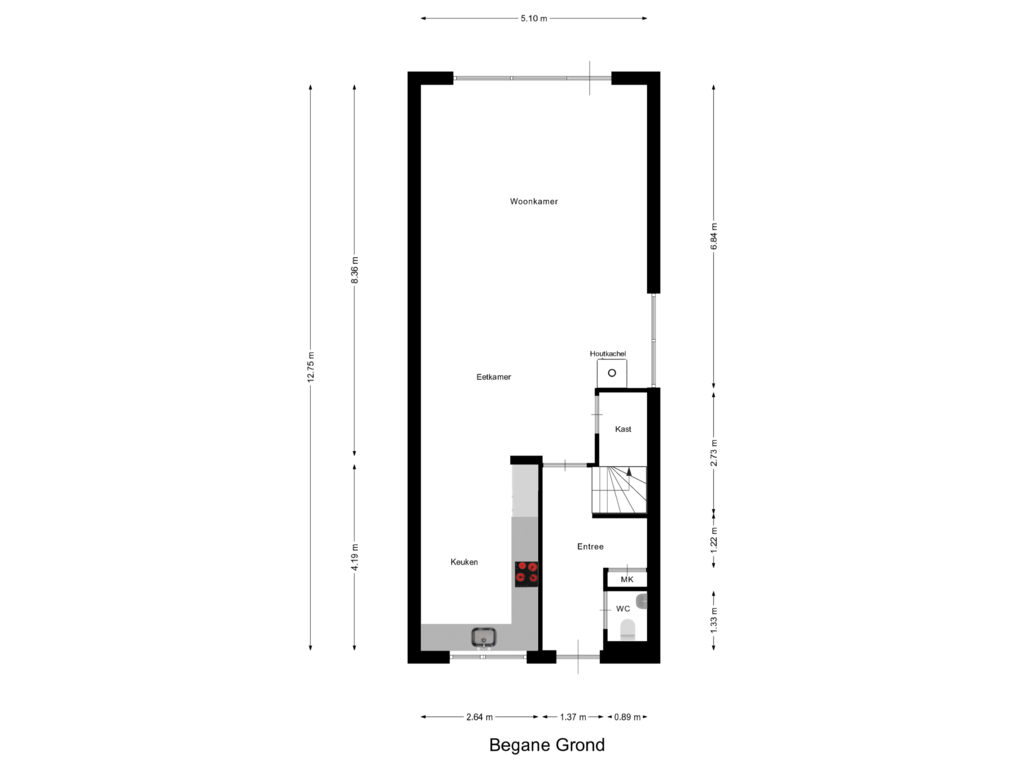 Bekijk plattegrond van Begane Grond van Kamillehof 2