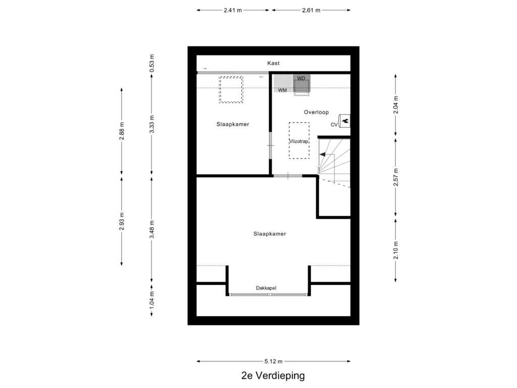 Bekijk plattegrond van 2e Verdieping van Kamillehof 2