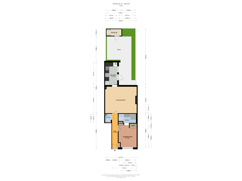 Bekijk plattegrond van TUIN van Griftstraat 17