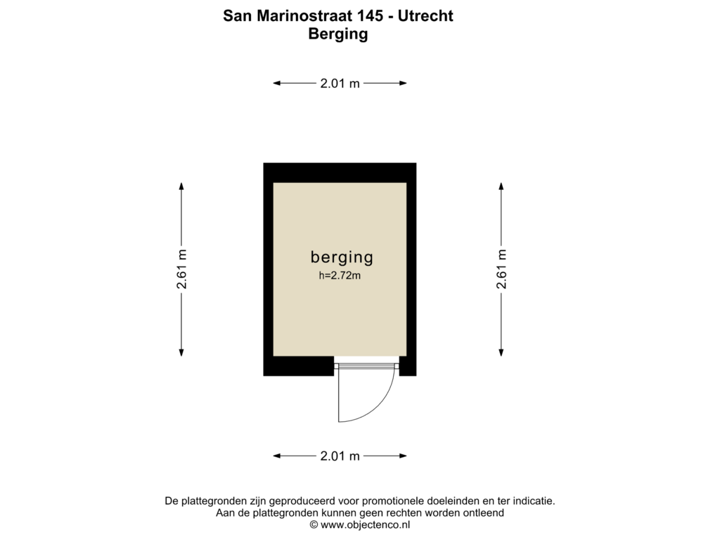 Bekijk plattegrond van BERGING van San Marinostraat 145