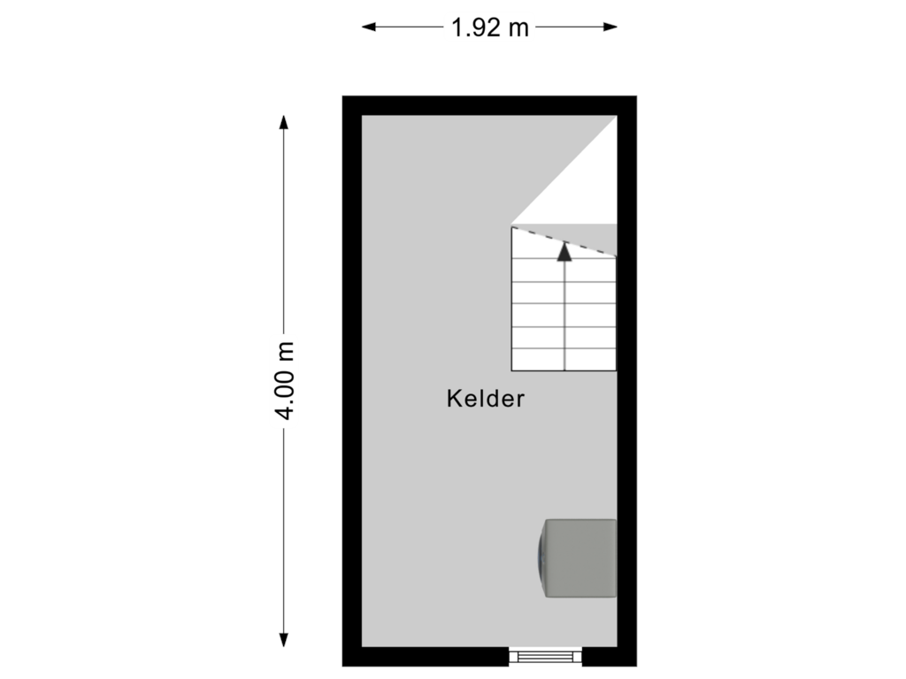 Bekijk plattegrond van Kelder van Klaproosstraat 8