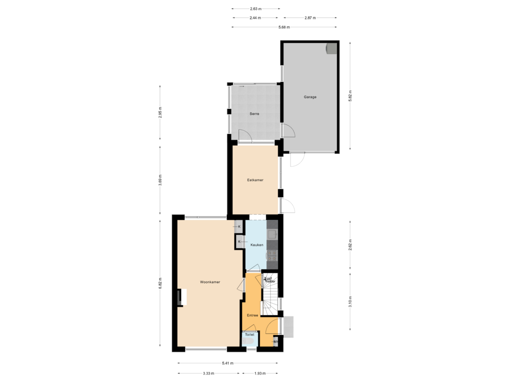 Bekijk plattegrond van Begane grond van Klaproosstraat 8