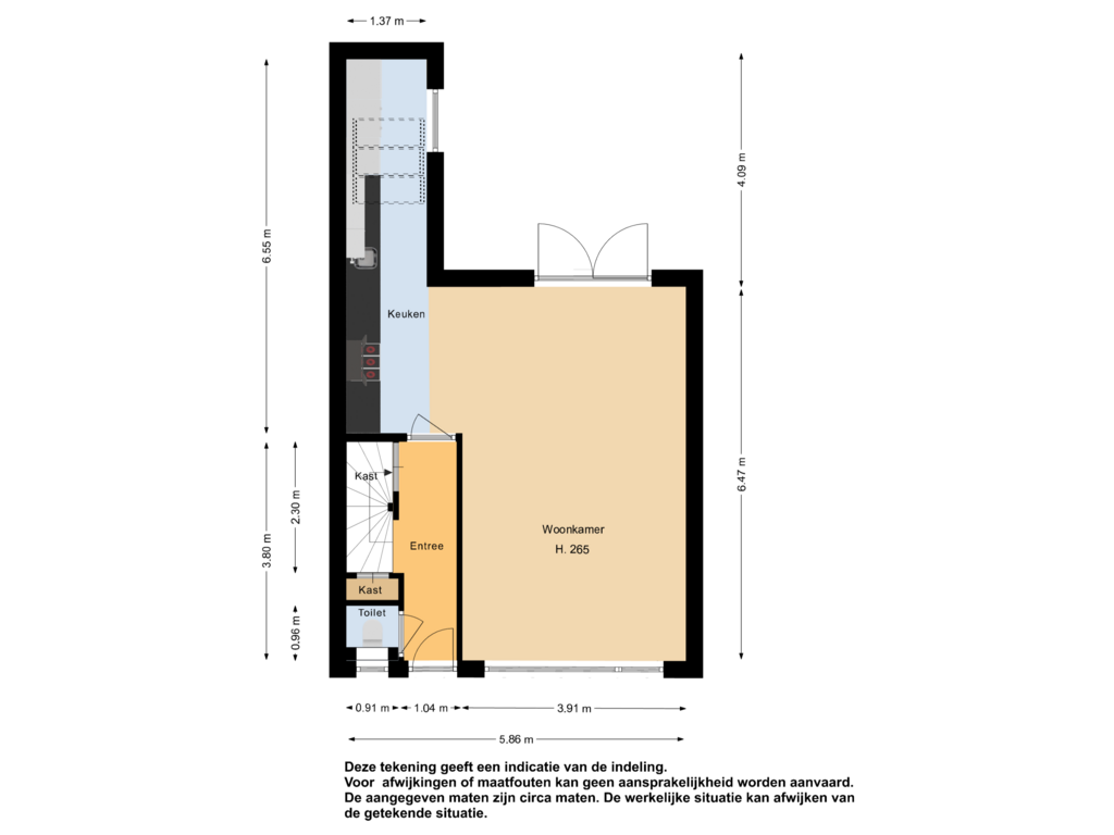 View floorplan of Begane grond of Pastoor Suidgeeststraat 88