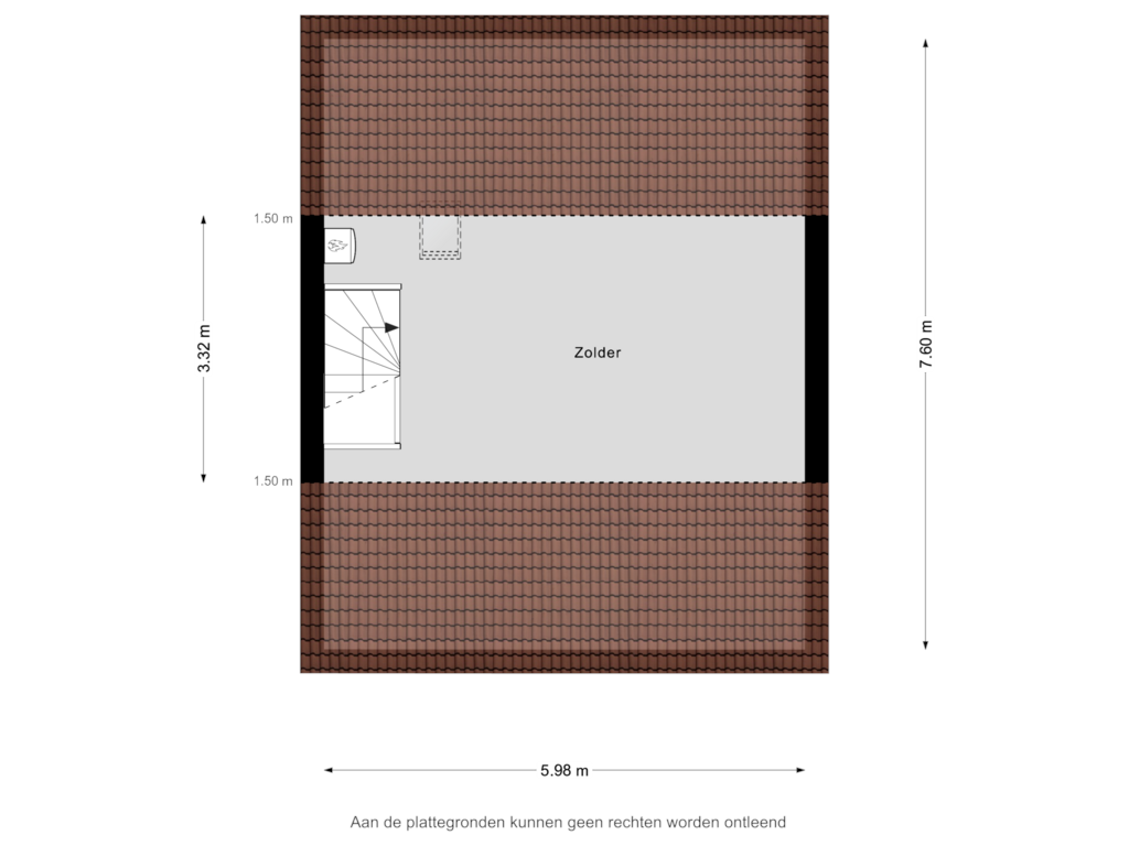 View floorplan of Tweede verdieping of Snoekstraat 6