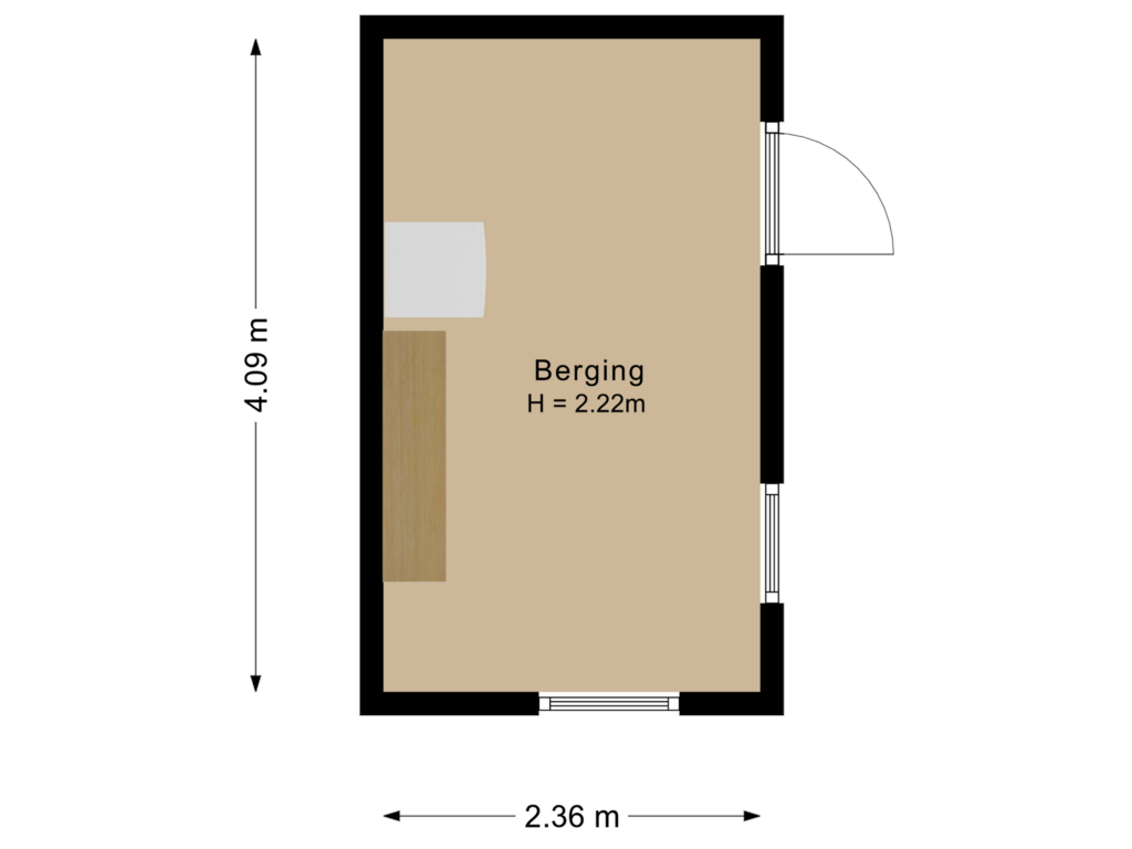 Bekijk plattegrond van Berging van Dr Schaepmanstraat 3