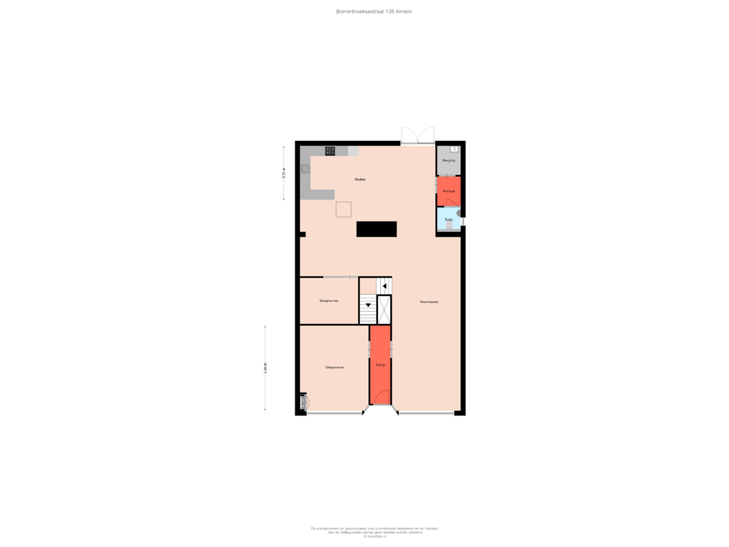 Bekijk plattegrond van Begane grond van Bornerbroeksestraat 138