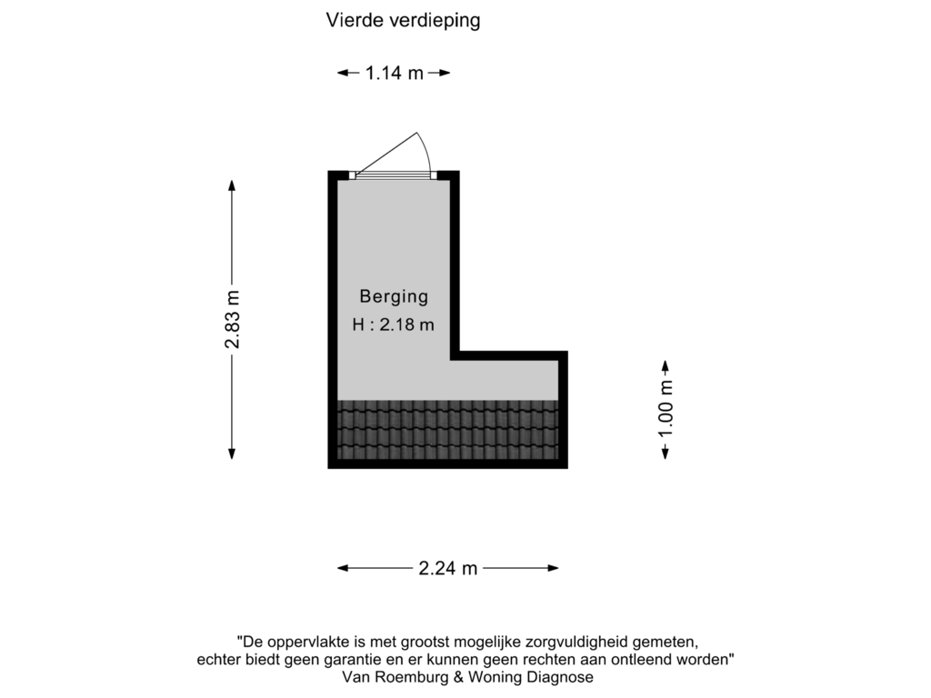 Bekijk plattegrond van Berging van Joan Melchior Kemperstraat 64-2