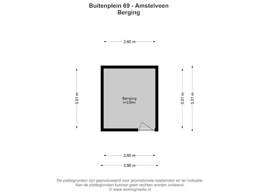 View floorplan of Berging of Buitenplein 69