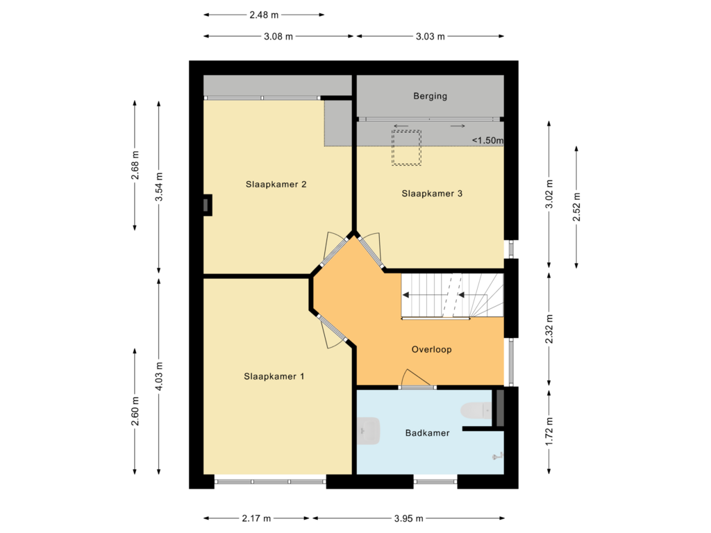 View floorplan of Eerste verdieping of Honingland 9