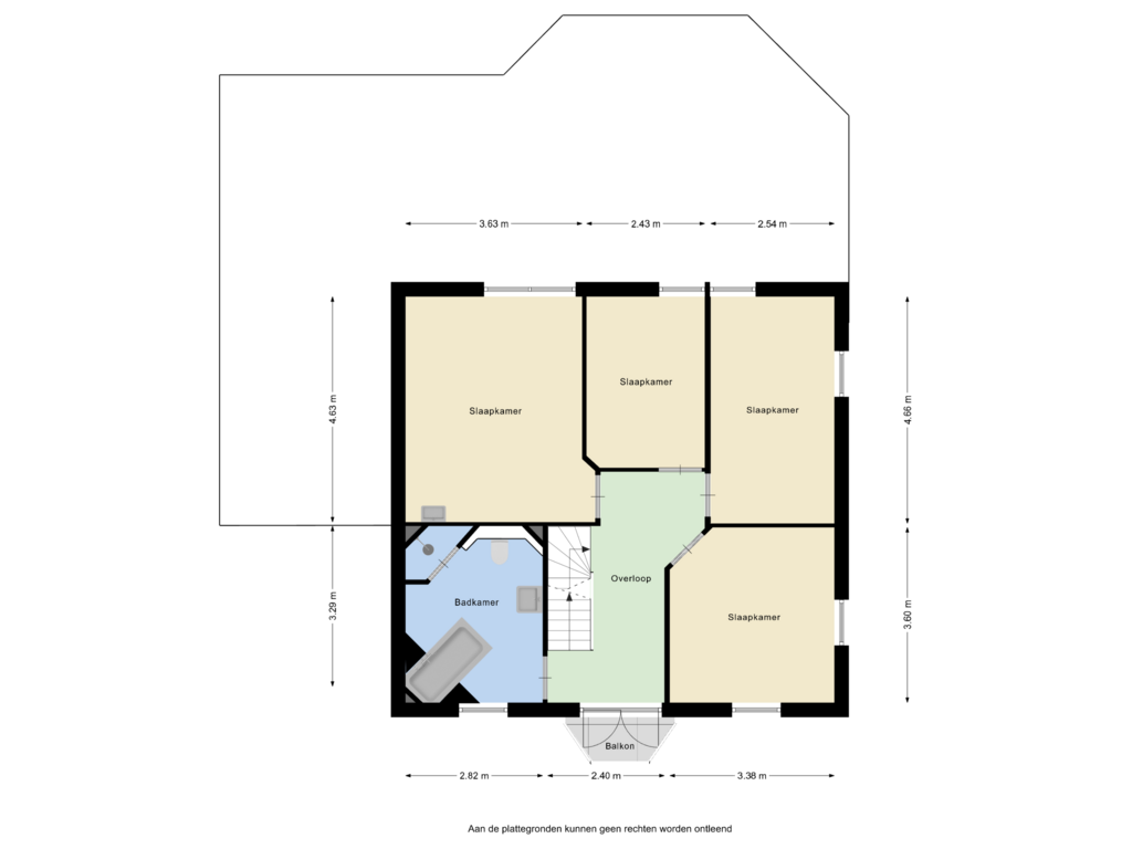 View floorplan of Eerste verdieping of Hofstede 39