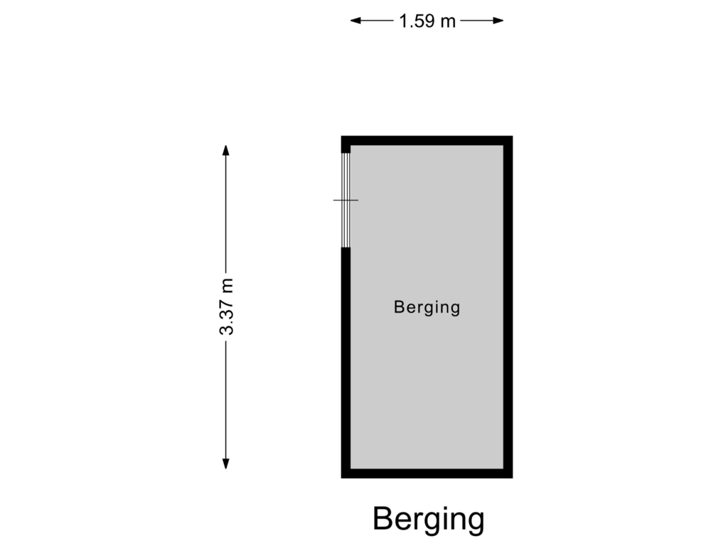 Bekijk plattegrond van Berging van Waalbandijk 213