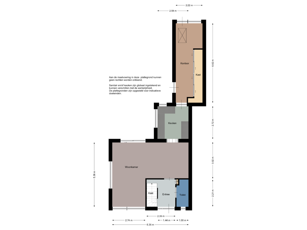 View floorplan of Begane grond of Kerkstraat 1