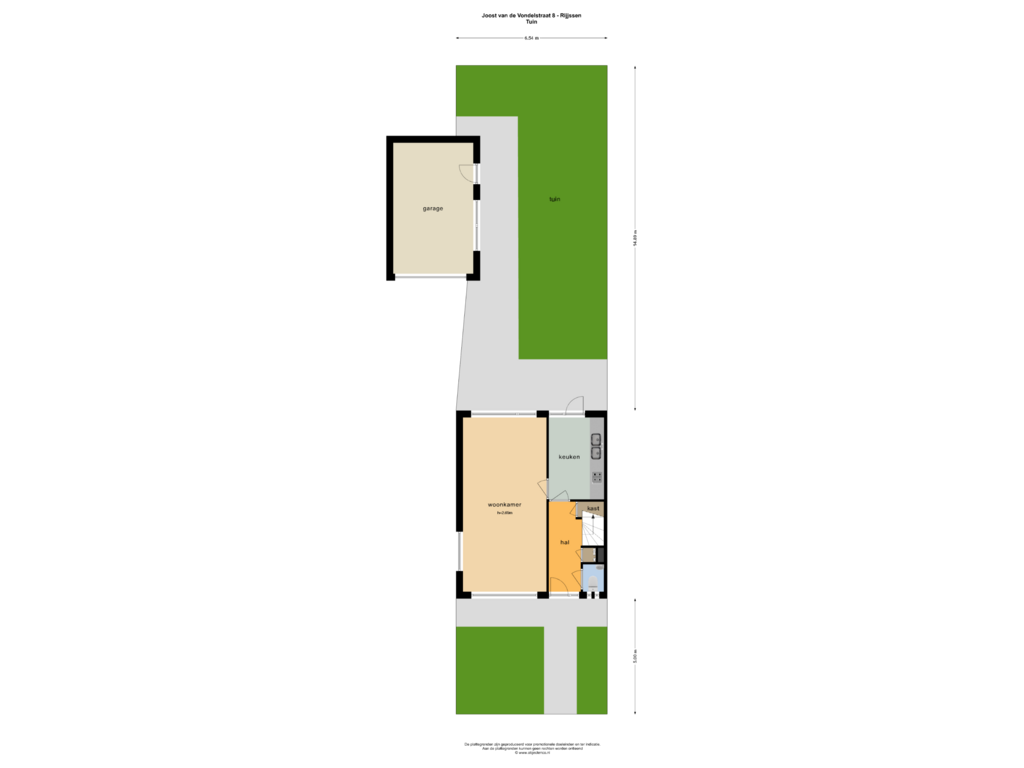 Bekijk plattegrond van TUIN van Joost van den Vondelstraat 8