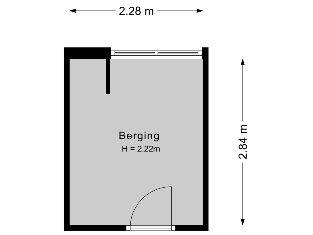 Bekijk plattegrond van Berging van Burgemeester Elsenlaan 56