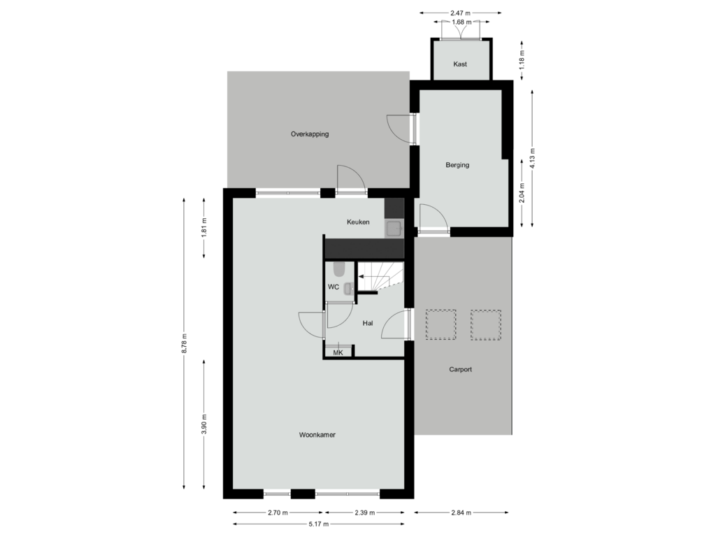 Bekijk plattegrond van Begane grond van Adelaarshorst 58