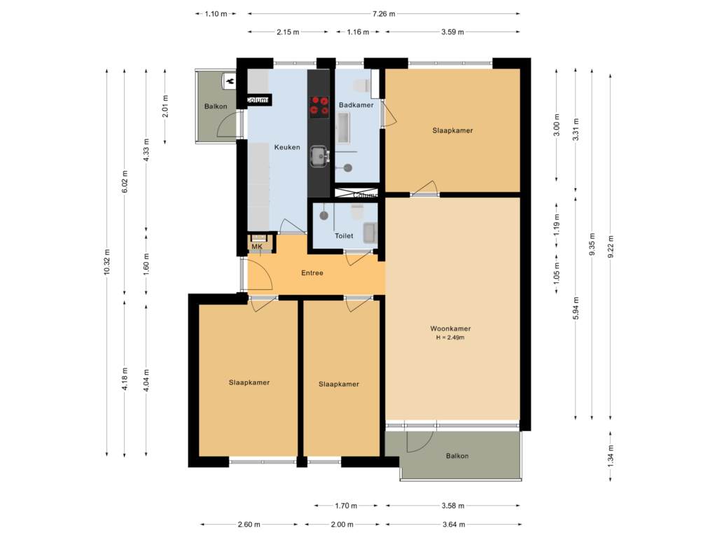 View floorplan of Appartement of Savelsbos 60