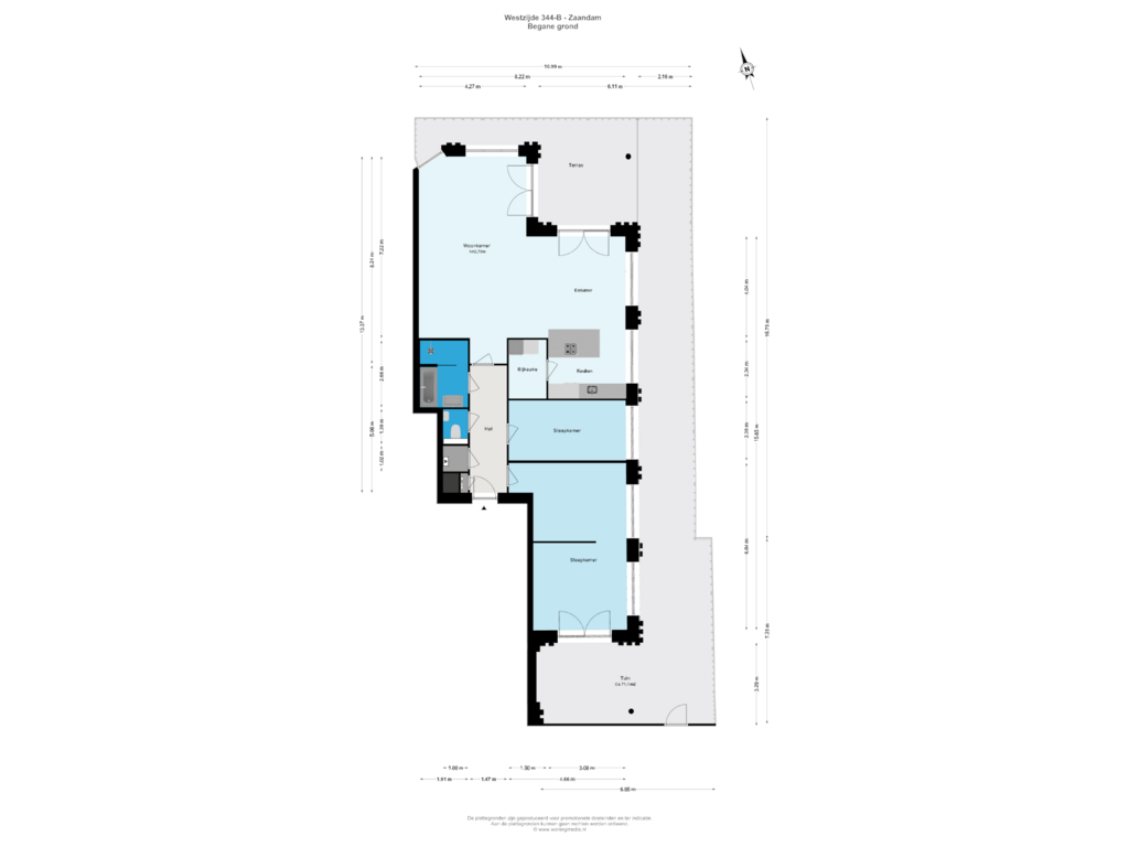 Bekijk plattegrond van Begane_grond van Westzijde 344-B