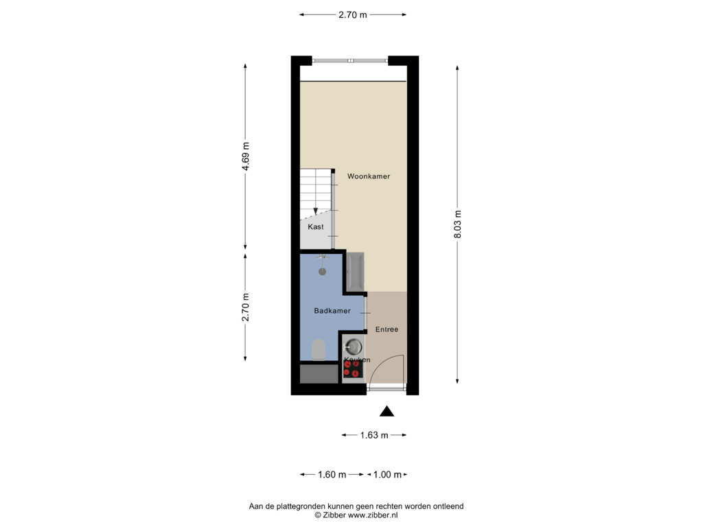 View floorplan of Begane Grond of Hotel De Timmerfabriek suite 123