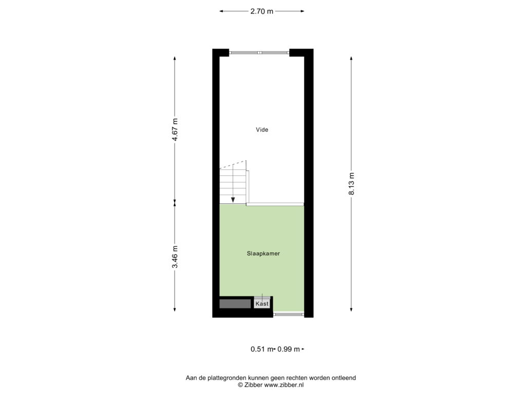 View floorplan of Eerste Verdieping of Hotel De Timmerfabriek suite 123