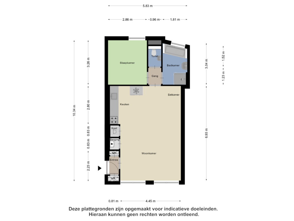 Bekijk plattegrond van Appartement van Loopschansstraat 50-A