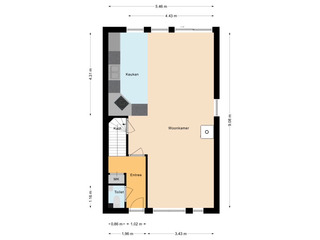 View floorplan of Begane Grond of Zeijerveen 2