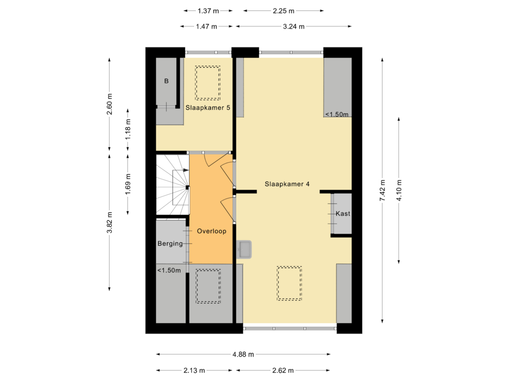 View floorplan of Tweede Verdieping of Zeijerveen 2