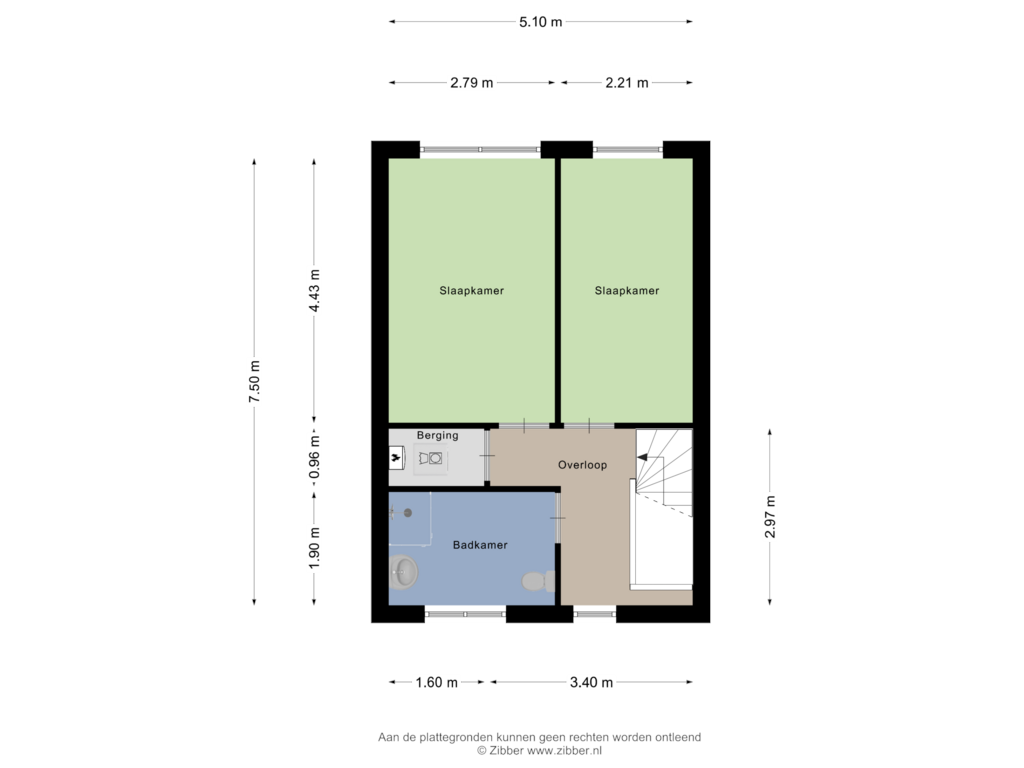 View floorplan of Eerste Verdieping of Dubbelspoor 17