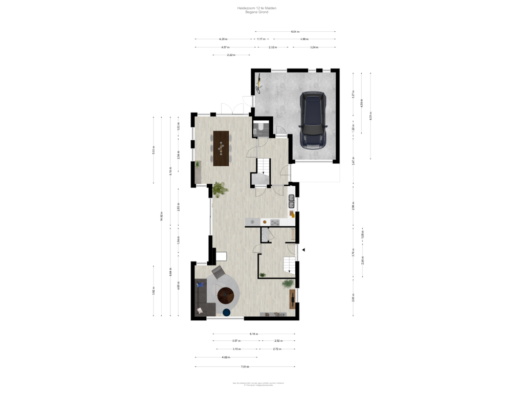 Bekijk plattegrond van Begane Grond van Heidezoom 12