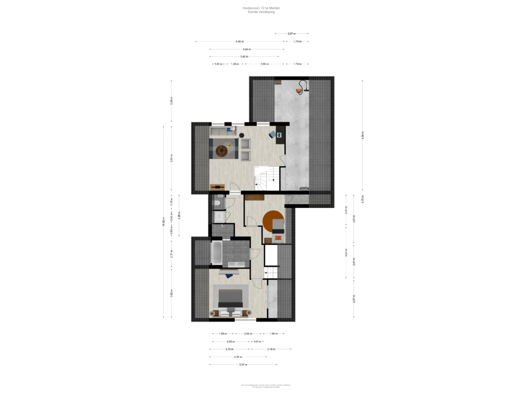 Bekijk plattegrond van Eerste Verdieping van Heidezoom 12