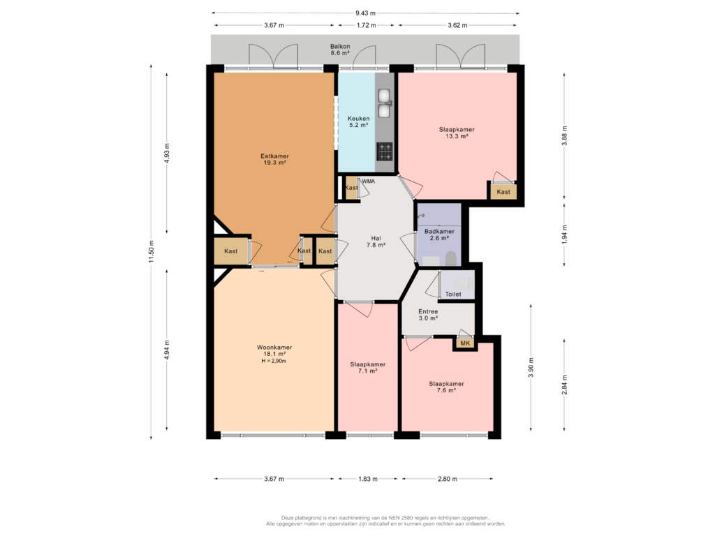 Bekijk plattegrond van First floor van Laan van Nieuw Oosteinde 342