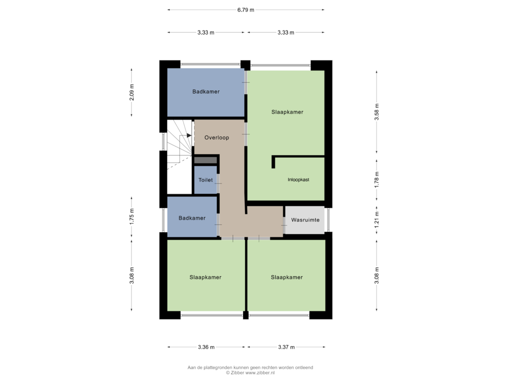 View floorplan of Eerste Verdieping of Keizerlibel 5