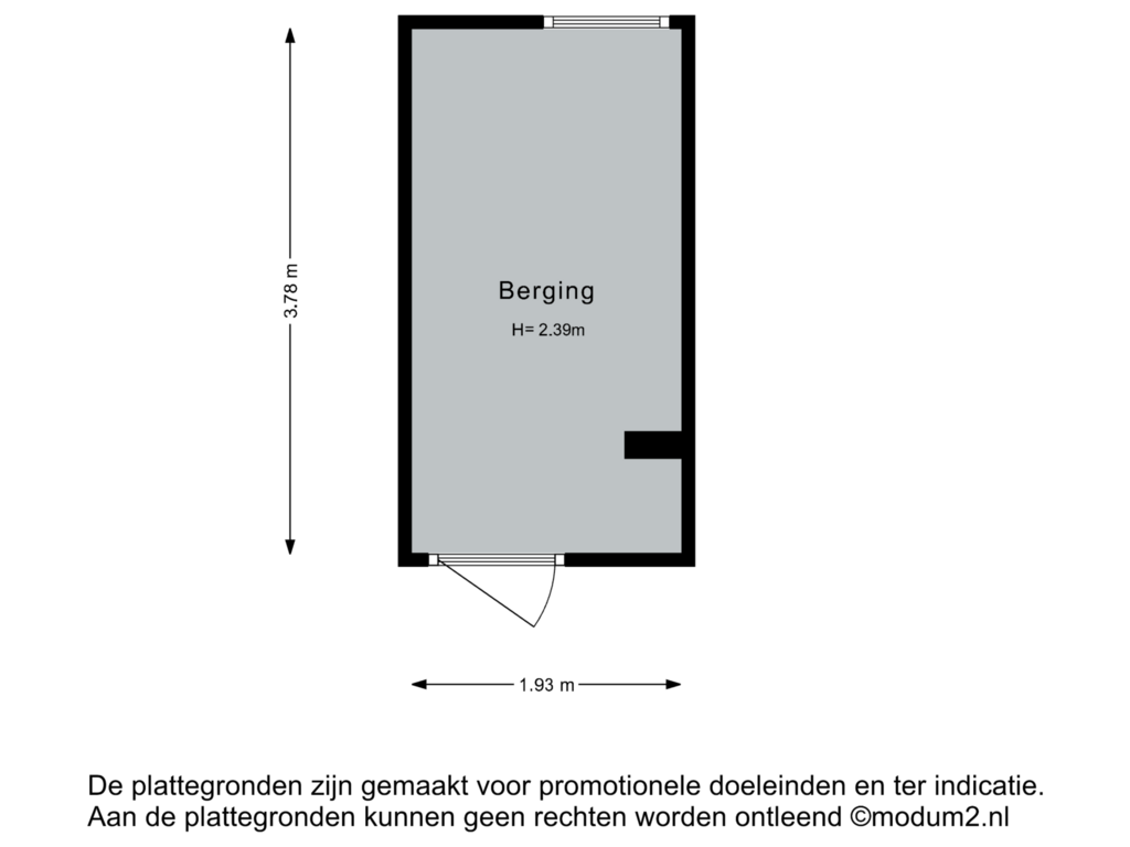 Bekijk plattegrond van berging van Van Hoornbeekstraat 28