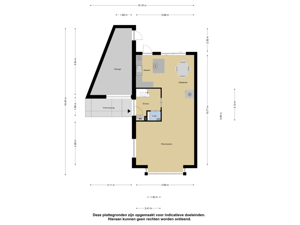 Bekijk plattegrond van Begane Grond van Blotenberglaan 66