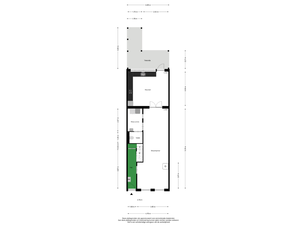 Bekijk plattegrond van Begane Grond van Nachtegaallaan 19