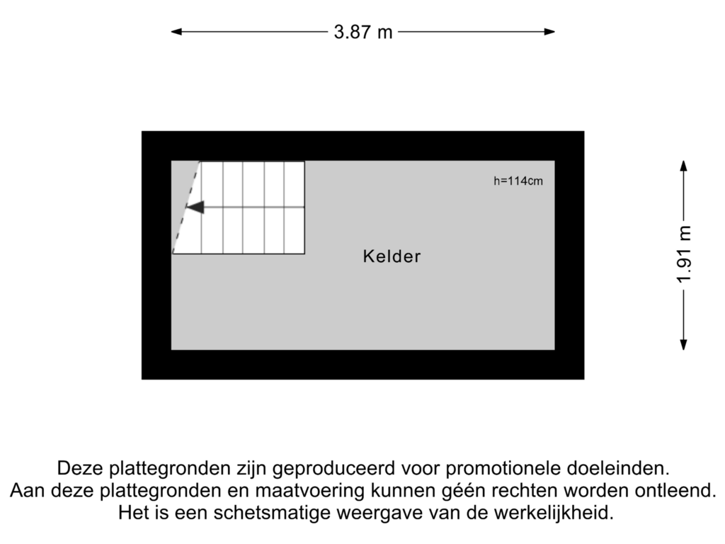 Bekijk plattegrond van Kelder van Nachtegaallaan 19