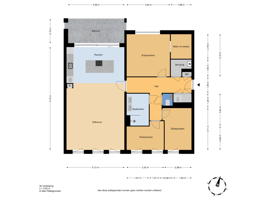 Bekijk plattegrond van 3e Verdieping van Fabrieksstraat 160