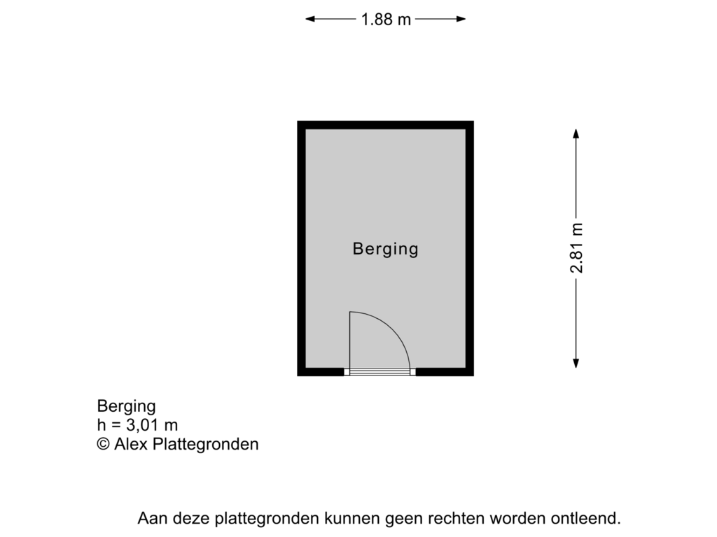 Bekijk plattegrond van Berging van Fabrieksstraat 160